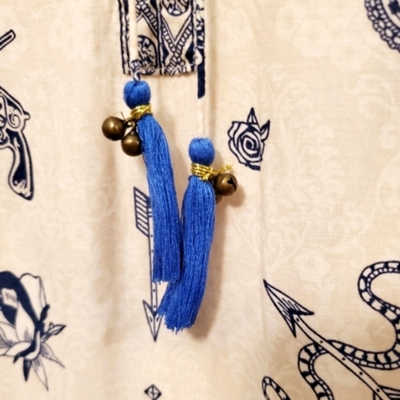 NWOT Vintage Spell Designs Coyote White Open Back Bohemian Mini  Dress Medium - Picture 9 of 16